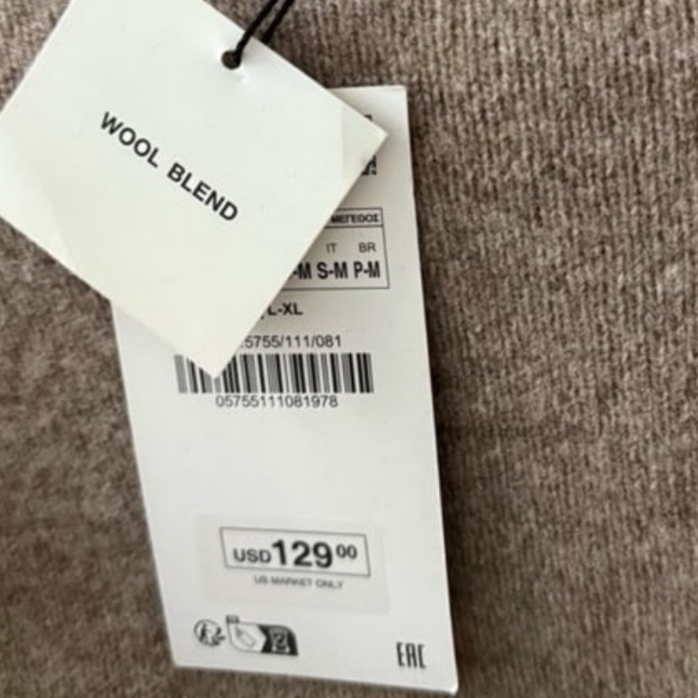 Zara wool Tan Ribbed Knit Sweater - Picture 6 of 6